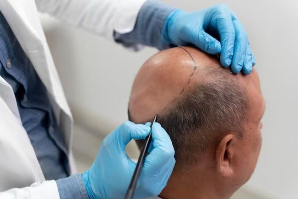 après une greffe de cheveux