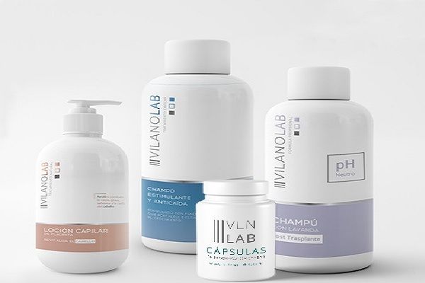 Produits de soins capillaires Vilanolab. 