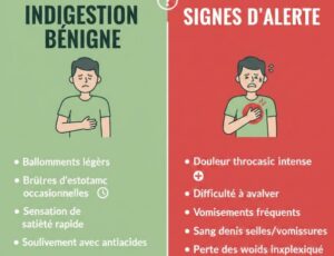 Indigestion bénigne vs Signes d'alerte