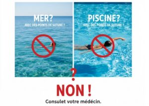 Pourquoi se baigner dans la mer ou dans une piscine avec des points de suture présente des risques