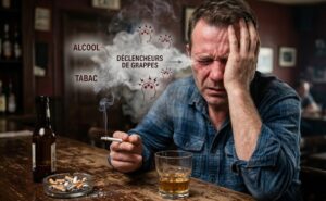 L'alcool et le tabac comme déclencheurs de grappes