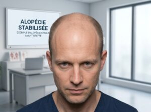 Exemple d’alopécie stable avant greffe